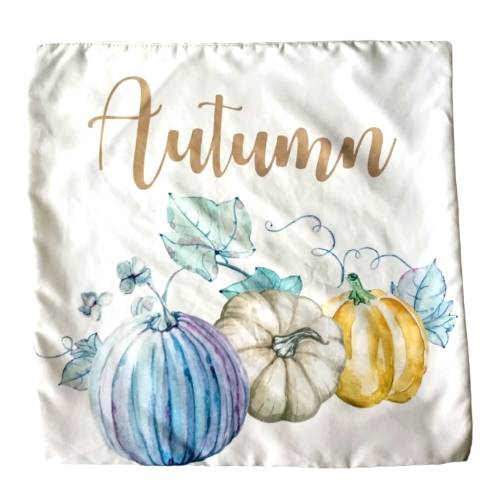 "Autumn" Watercolor Pillow Cover